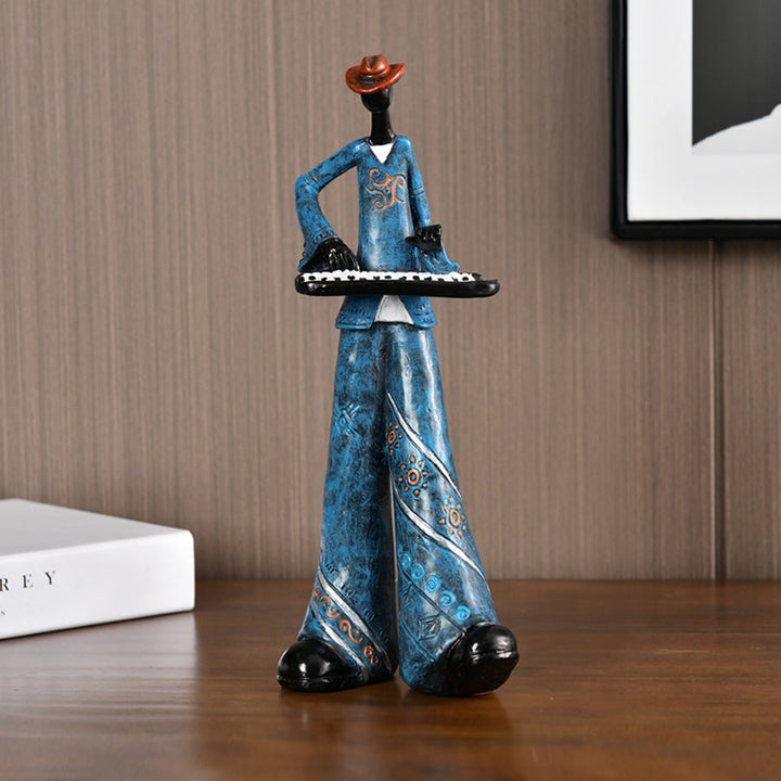 Resin Jazz Band Figurine - Vintage Music Decor Statue | Skanto