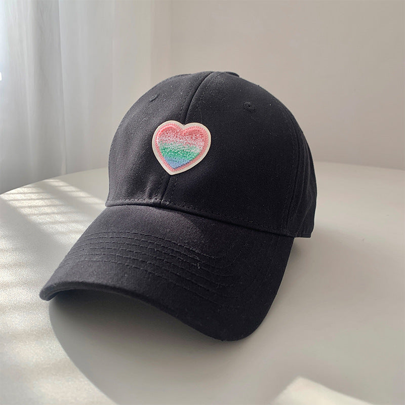 Kvinne Casual Hjerte Brodert Baseball Caps Skanto