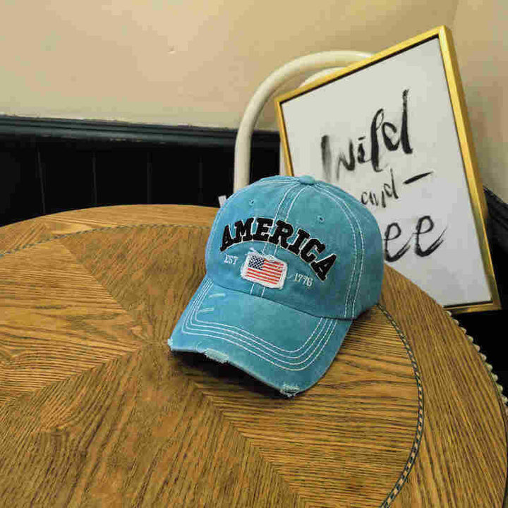 Unisex vintage-inspirert slitt baseball cap Skanto
