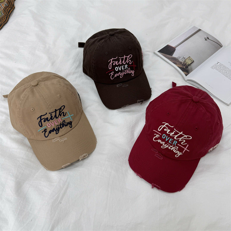Kvinne's Slitt Brodert Baseball Caps Skanto