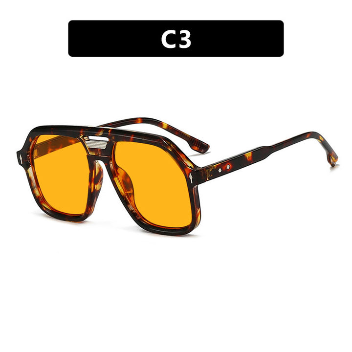 Women's oversized sunglasses with polygonal frame and UV protection Skanto