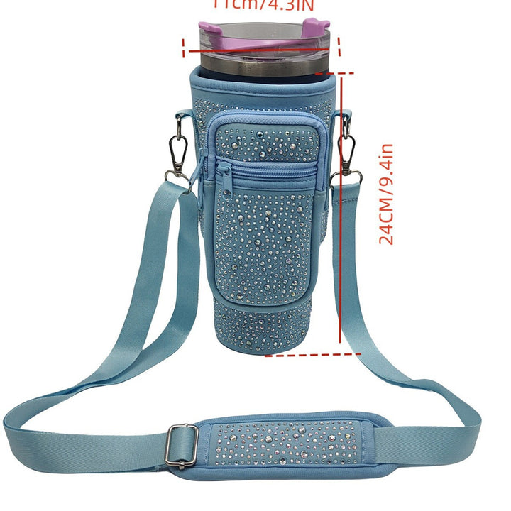 Dame Drikkeflaske Cover med glitrende Rhinestones Skanto