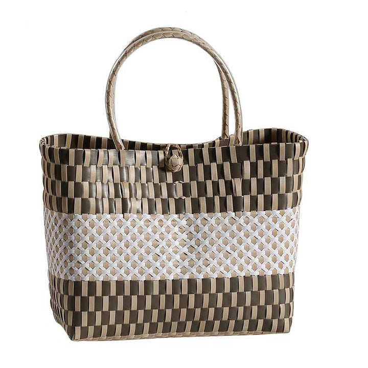 Stilig Vevd Strand Tote Skanto