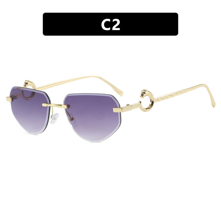 Women's trendy stylish sunglasses in modern design with filigree metal frame Skanto