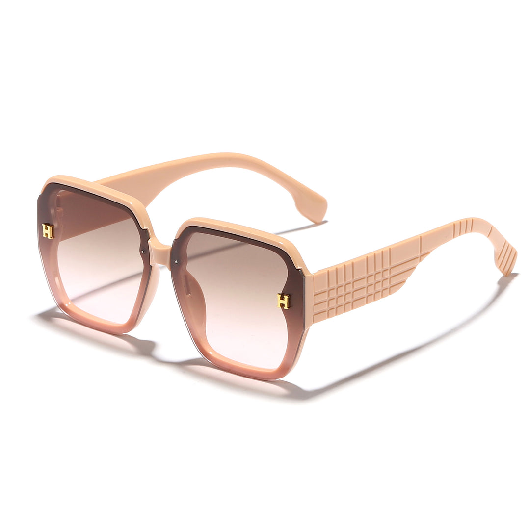 Damer moteriktig solbrille med kvadratisk ramme og trendy glass Skanto