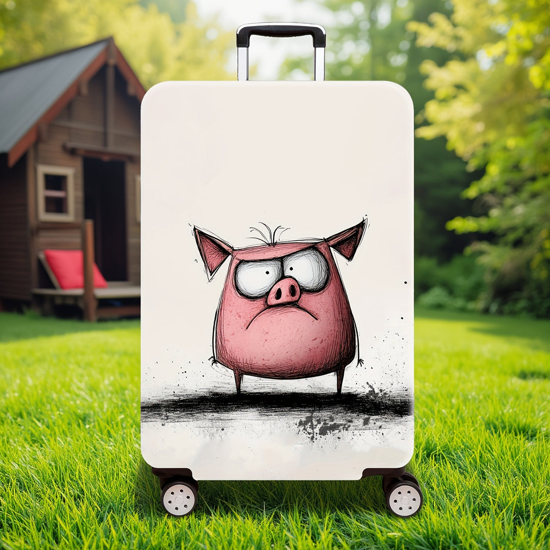 Cartoon Bull Design Hard Shell Suitcase Skanto