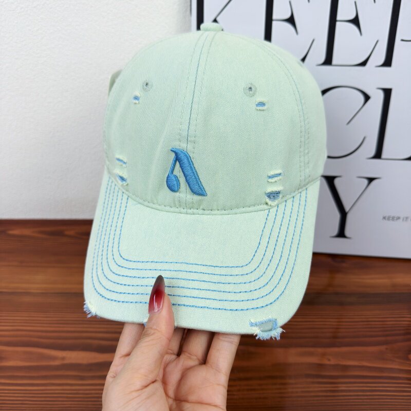 Herre Slitt Denim Stil Caps Skanto