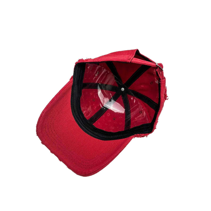 Dame's Distressed Teksturert Baseball Cap Skanto