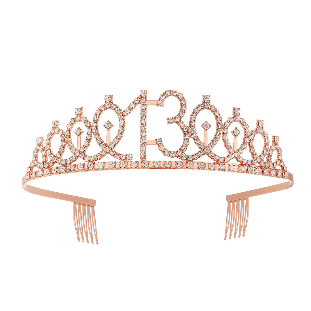 Damer krystall dekorert tiara med elegant design Skanto