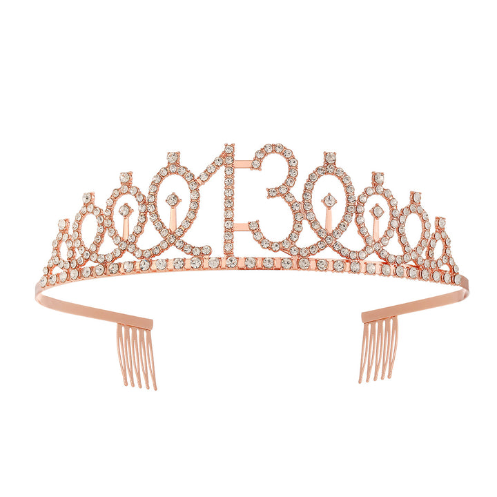 Damer krystall dekorert tiara med elegant design Skanto