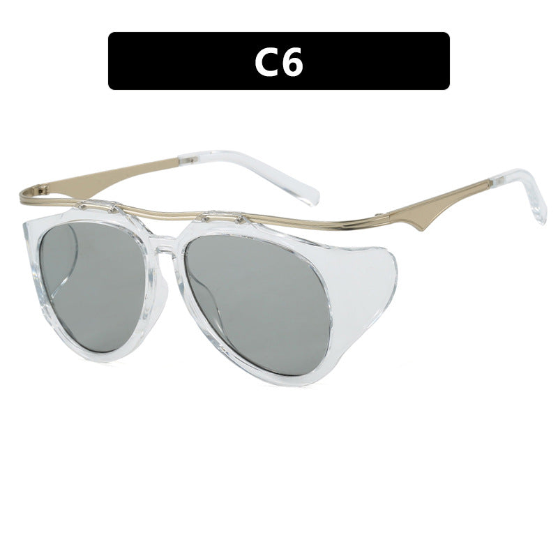 Dame Cat-Eye solbriller med unikt design og beskyttende glass Skanto