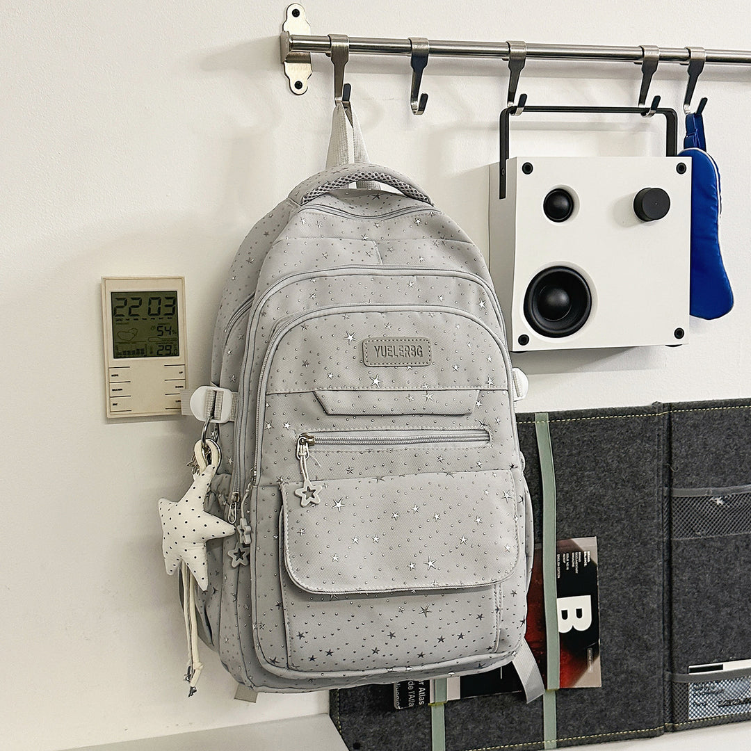 Multi-Compartment Stjerneprydet Skoleveske