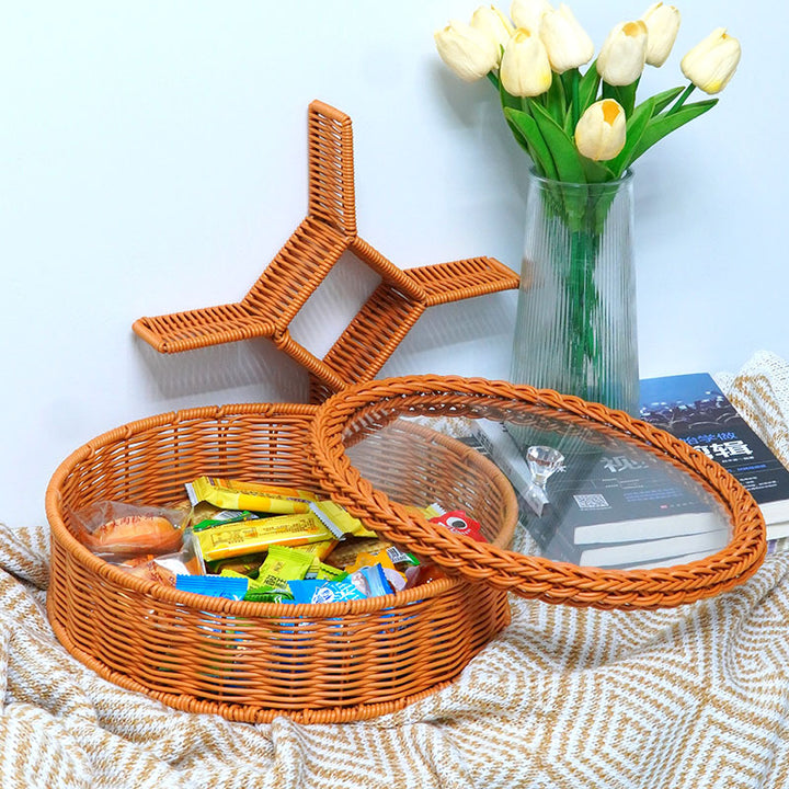 Damene Elegant Fruktskål med Klart Glasslok Skanto