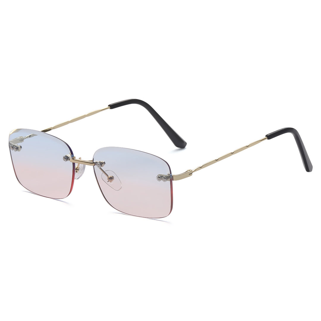 Dame kvadratisk solbrille med polariserte linser og elegant metallramme Skanto