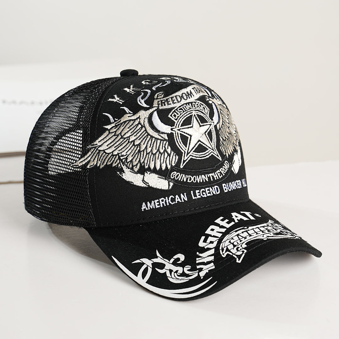 Unisex Trucker Caps med grafisk design og pustende nett Skanto