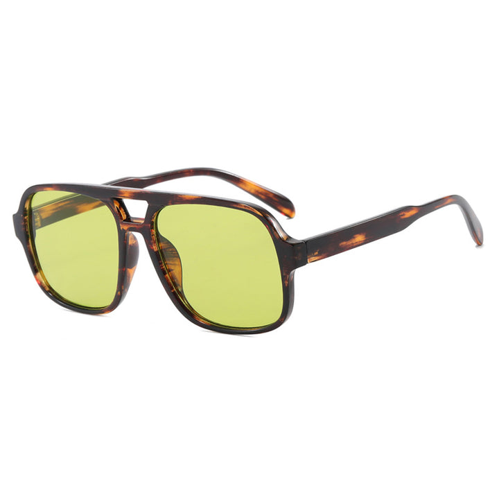 Women's modern square sunglasses with stylish transparent frame Skanto