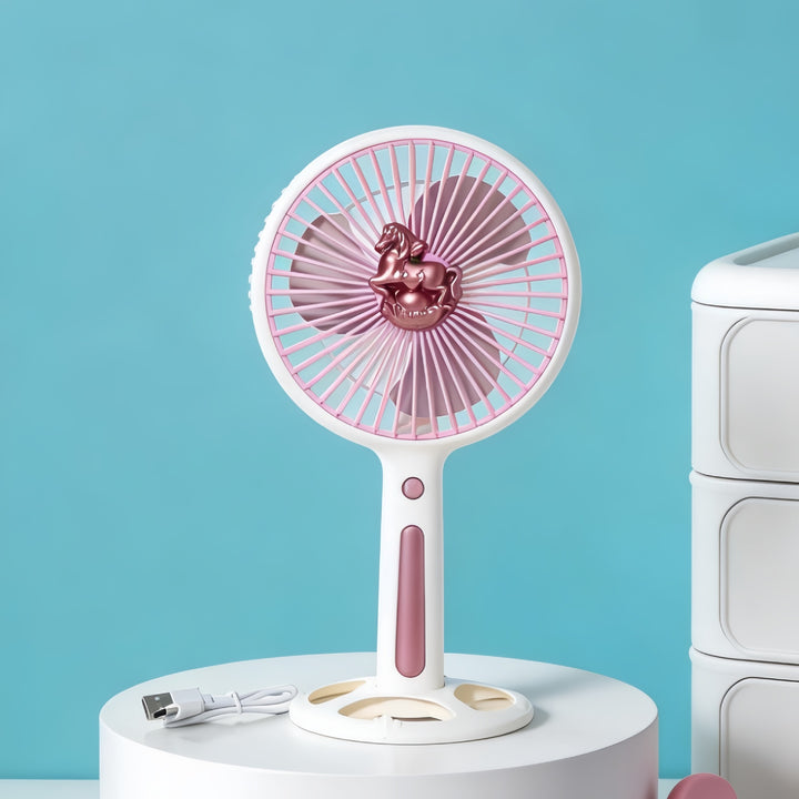 Dame Bærbar Mini-Ventilator med kreativt Dyredesign Skanto