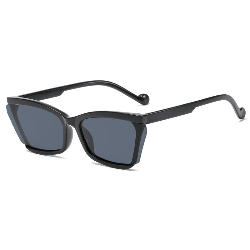 Dame moteriktig solbrille med unikt rektangulært design og UV-beskyttelse Skanto