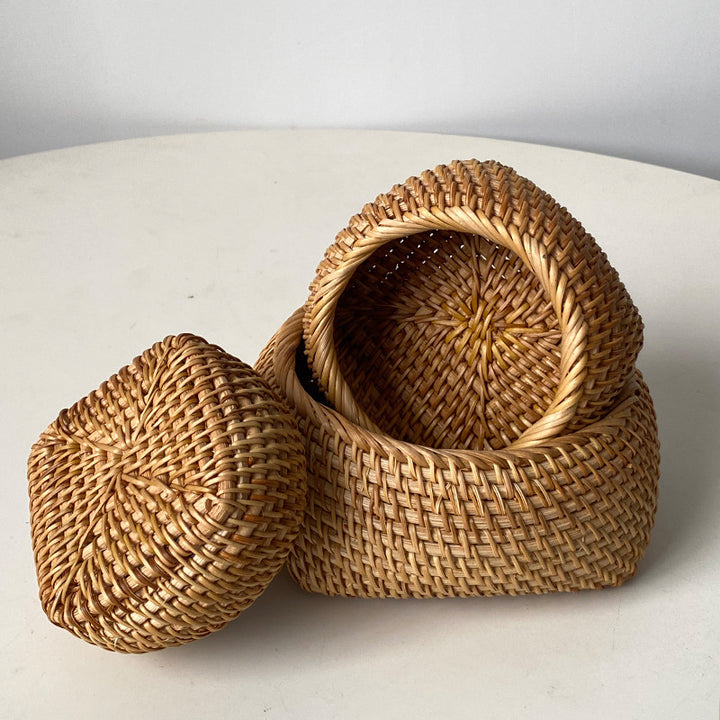 Dame Kurv laget av flettet rattan Skanto