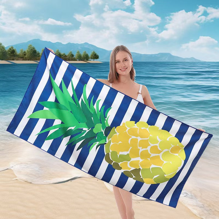 Ladies beach towel with maritime stripe pattern Skanto