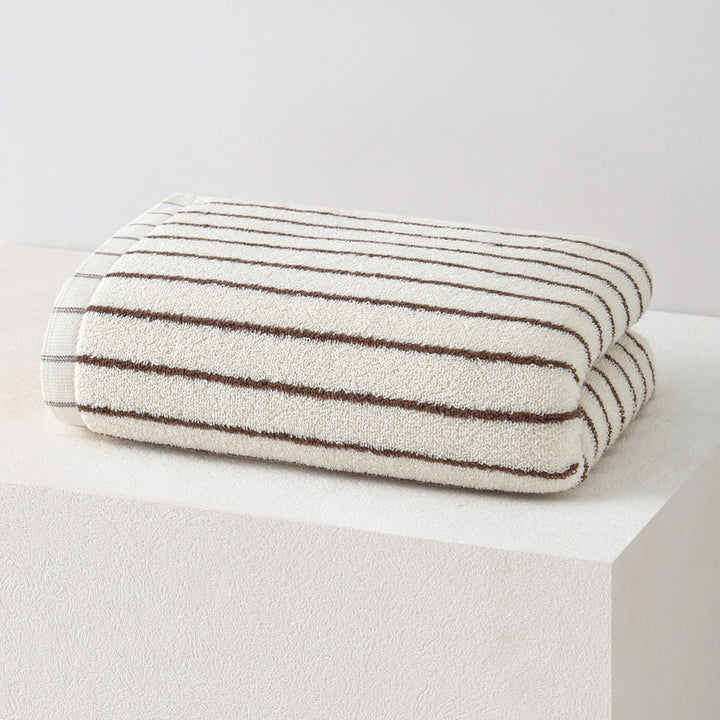 Dame fløyels-håndkle med stripete design Skanto