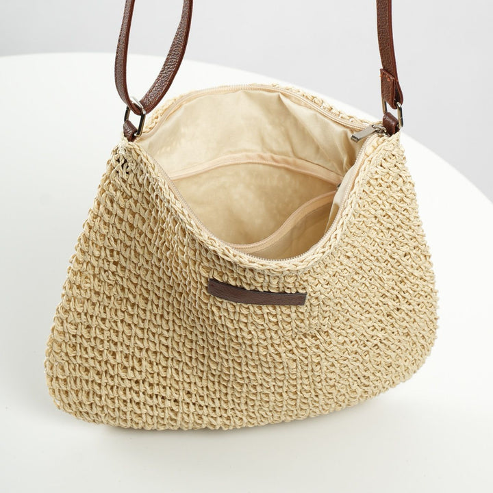 Håndlaget rattan crossbody veske Skanto