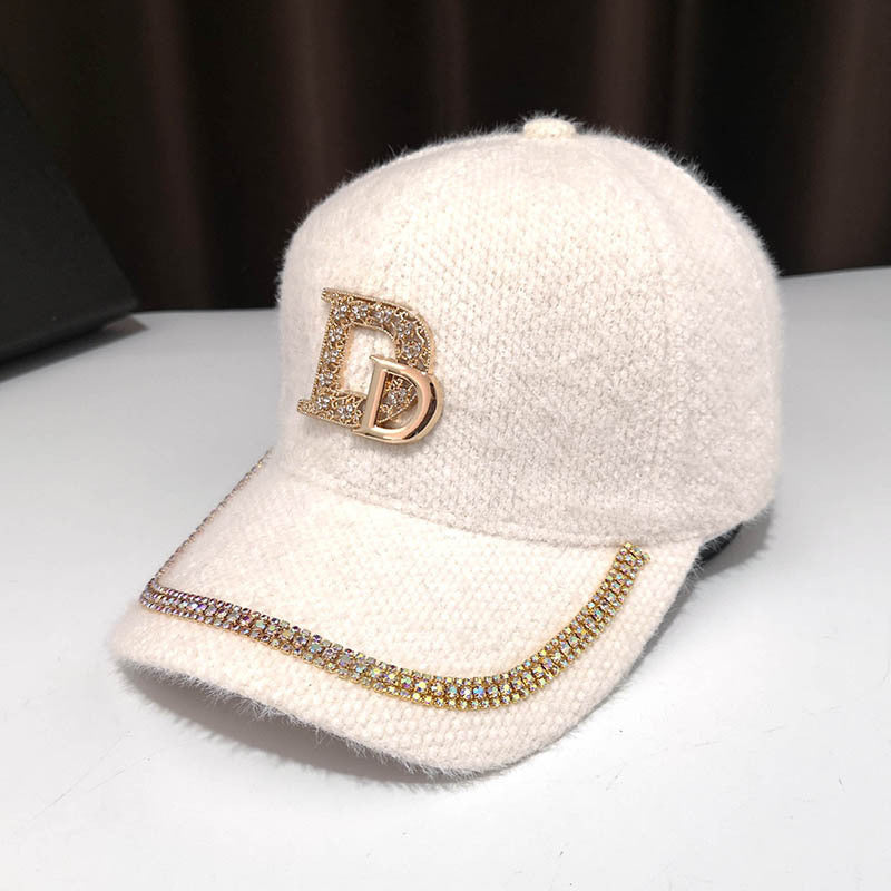 Kvinne Luksus Pyntet Fleece Baseball Cap Skanto