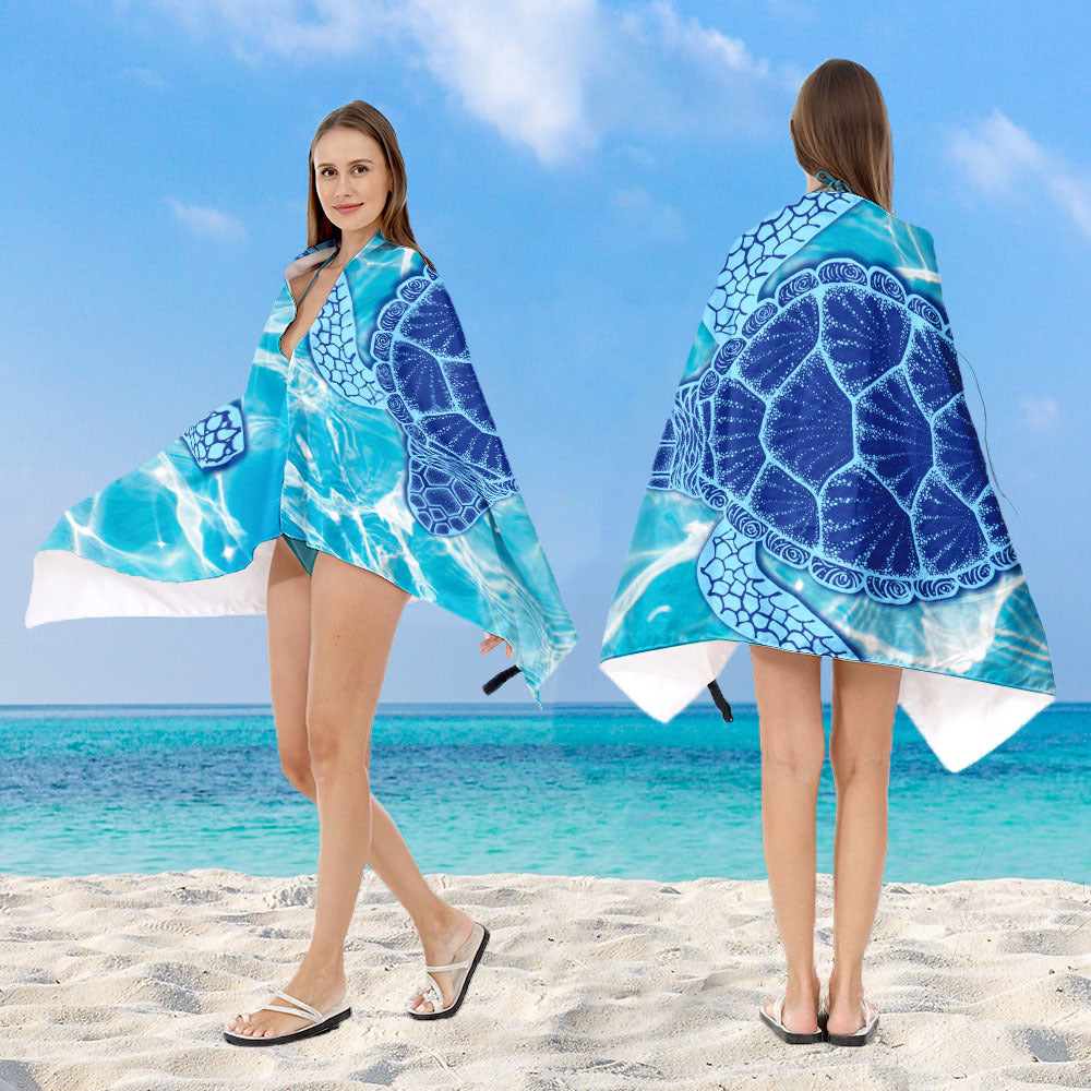 Kapuzenton for stranden med kreativt mandala-design Skanto