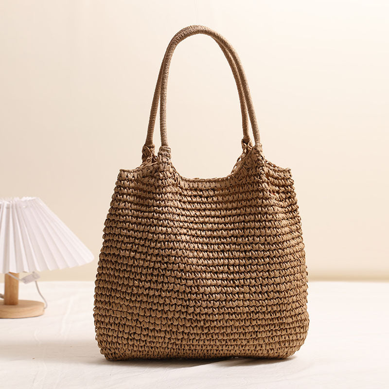 Handmade raffia tote bag with sturdy handles Skanto