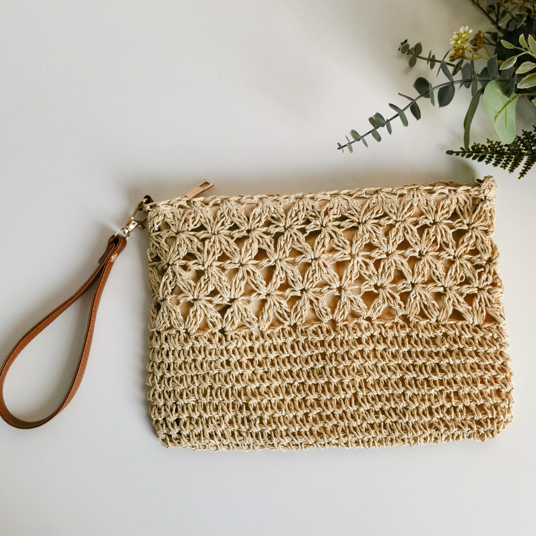 Håndlaget Makramee Clutch Skanto