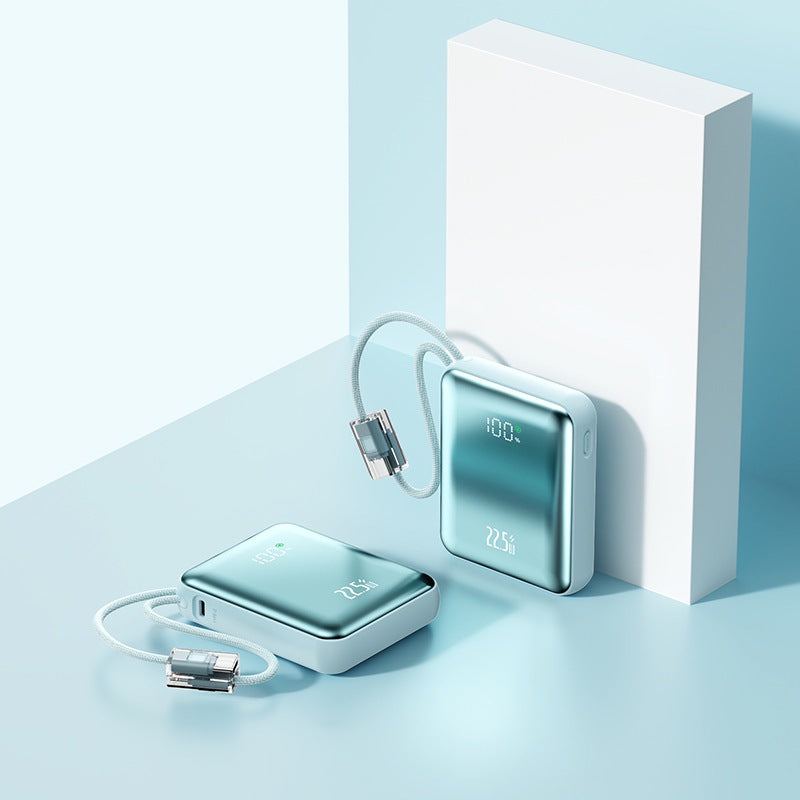 Ultra-slank powerbank med integrert ladeport og digital ladeindikator Skanto