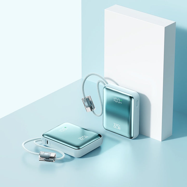 Ultra-slank powerbank med integrert ladeport og digital ladeindikator Skanto