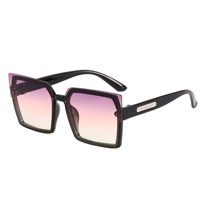 Dame Motebar Kvadratisk Solbrille med Stilig To-farget Ramme Skanto