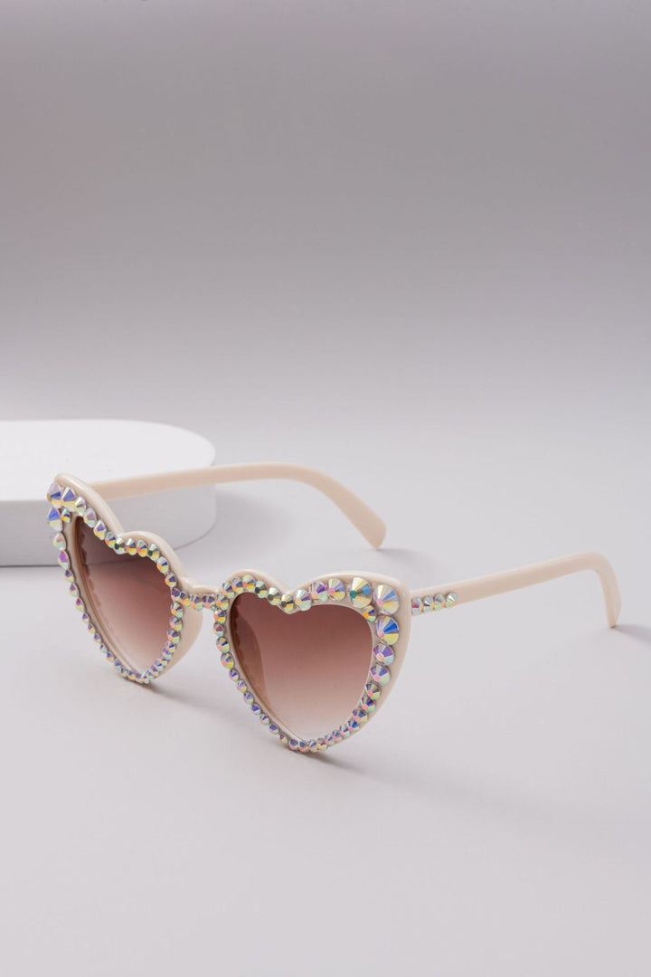 Dame Hjerteformet Glitter-solbrille Skanto