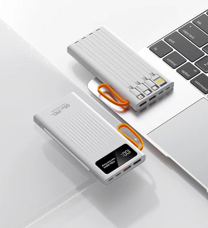 Bærbar powerbank med LCD-skjerm og hurtigladingsfunksjon Skanto