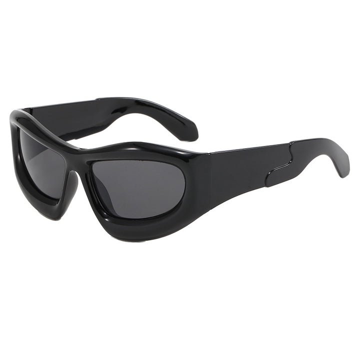 Dame Sportslig Solbrille med robust, geometrisk rammendesign Skanto