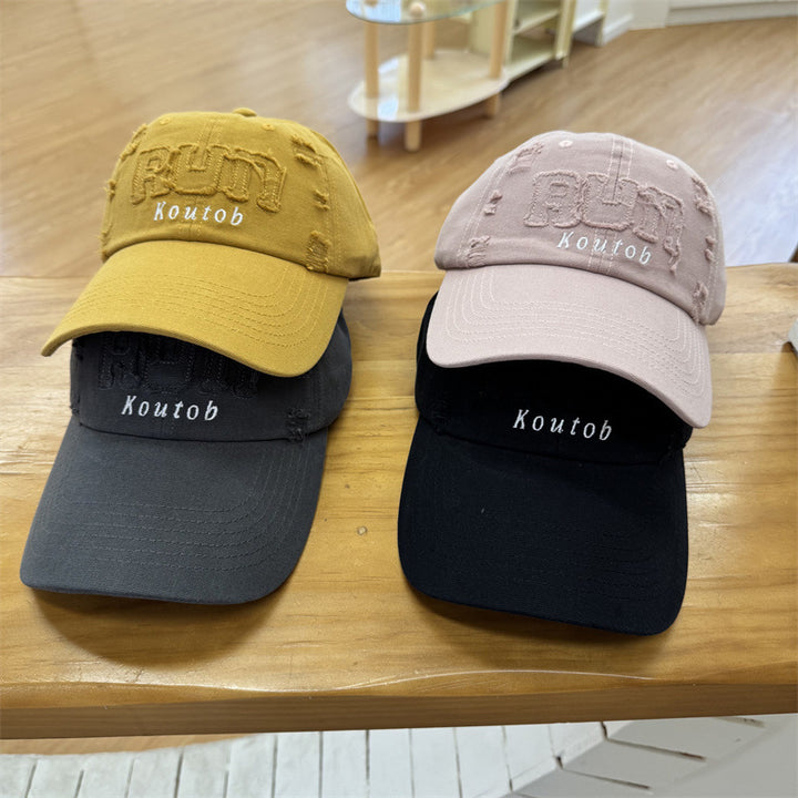 Men's Distressed Embroidered Baseball Cap Skanto