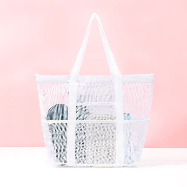 Stor strandbag av pustende mesh-materiale Skanto