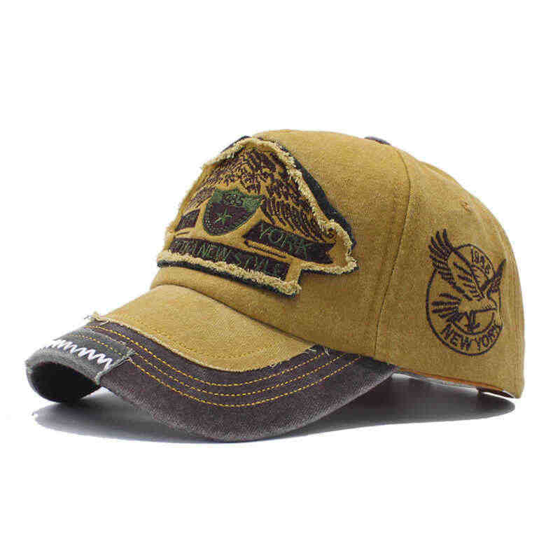 Herre slitt denim caps Skanto