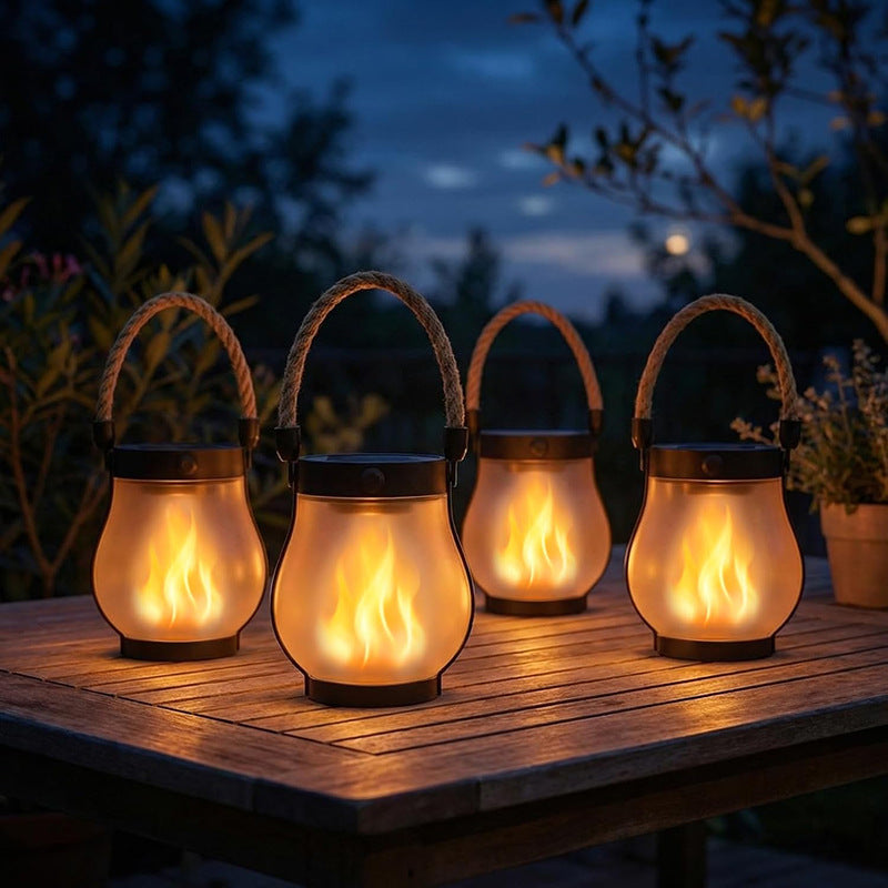 Unisex Solarbetrift Lantern i moderne ilddesignstil Skanto