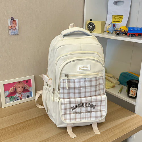 Kcasual multi-lomme laptop skole ryggsekk