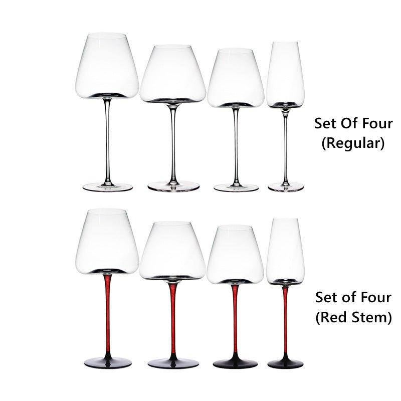 Krystallglass Rød Stilk Burgunder Glass | Skanto