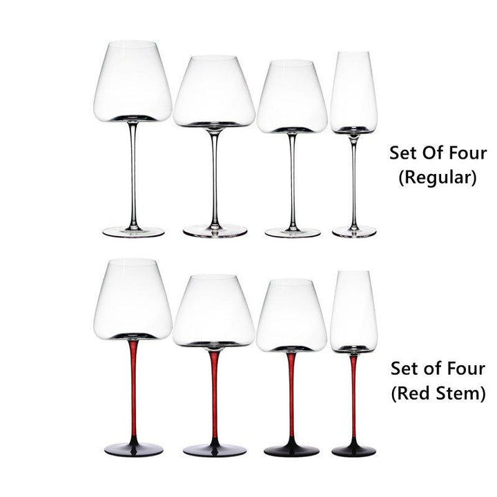 Krystallglass Rød Stilk Burgunder Glass | Skanto