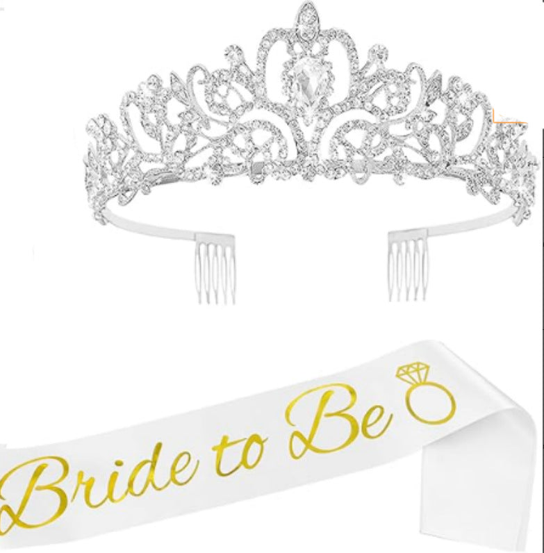 Damer Elegant Tiara med Personalisert Belte Skanto