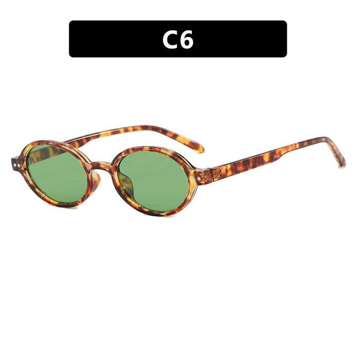 Women's modern oval sunglasses with unusual frame Skanto