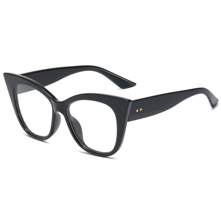 Dame ekstravagante Cat-Eye-solbriller med speilreflekterte linser Skanto