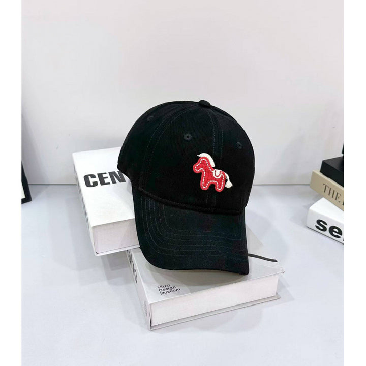 Kvinne Playful Brodert Pony Baseball Caps Skanto