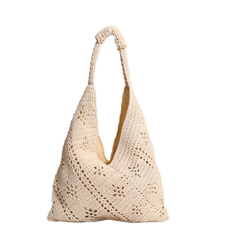 Hand-Knotted V-Design Tote Bag Skanto
