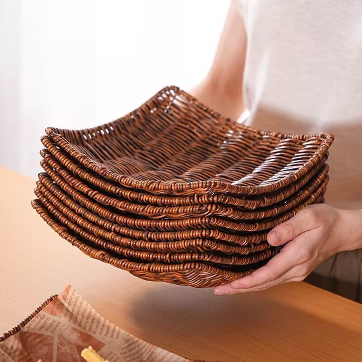 Unisex Elegant Rattan Serveringsfat Skanto
