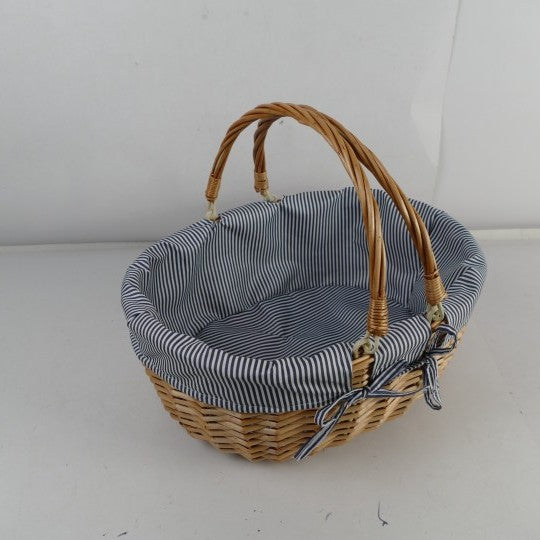 Damer flette kurv med stripet innerv lining Skanto